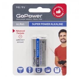 GoPower 6LR61 (крона) BL1 (1/10/240)